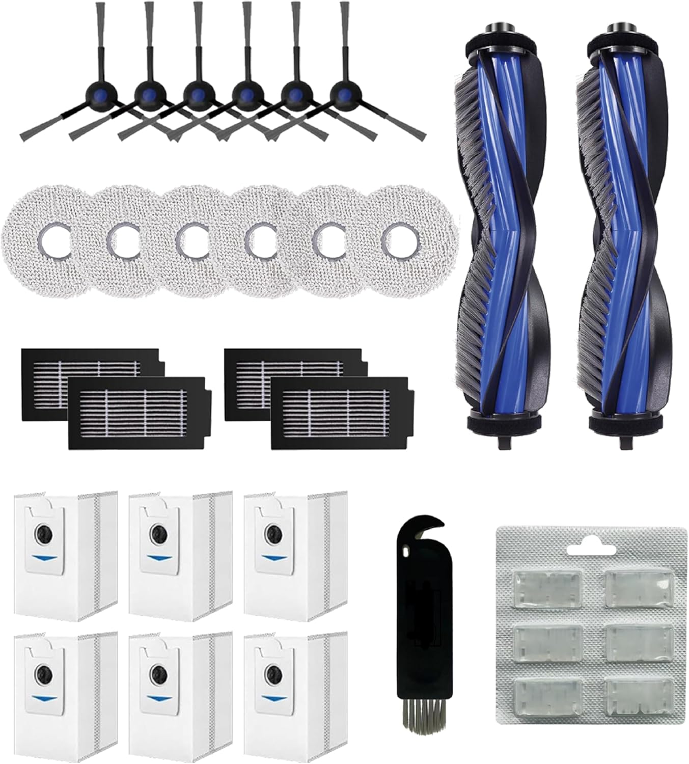 Kit de 24 accessoires de rechange (Ecovacs Deebot T50 Omni, T50 Pro Omni)