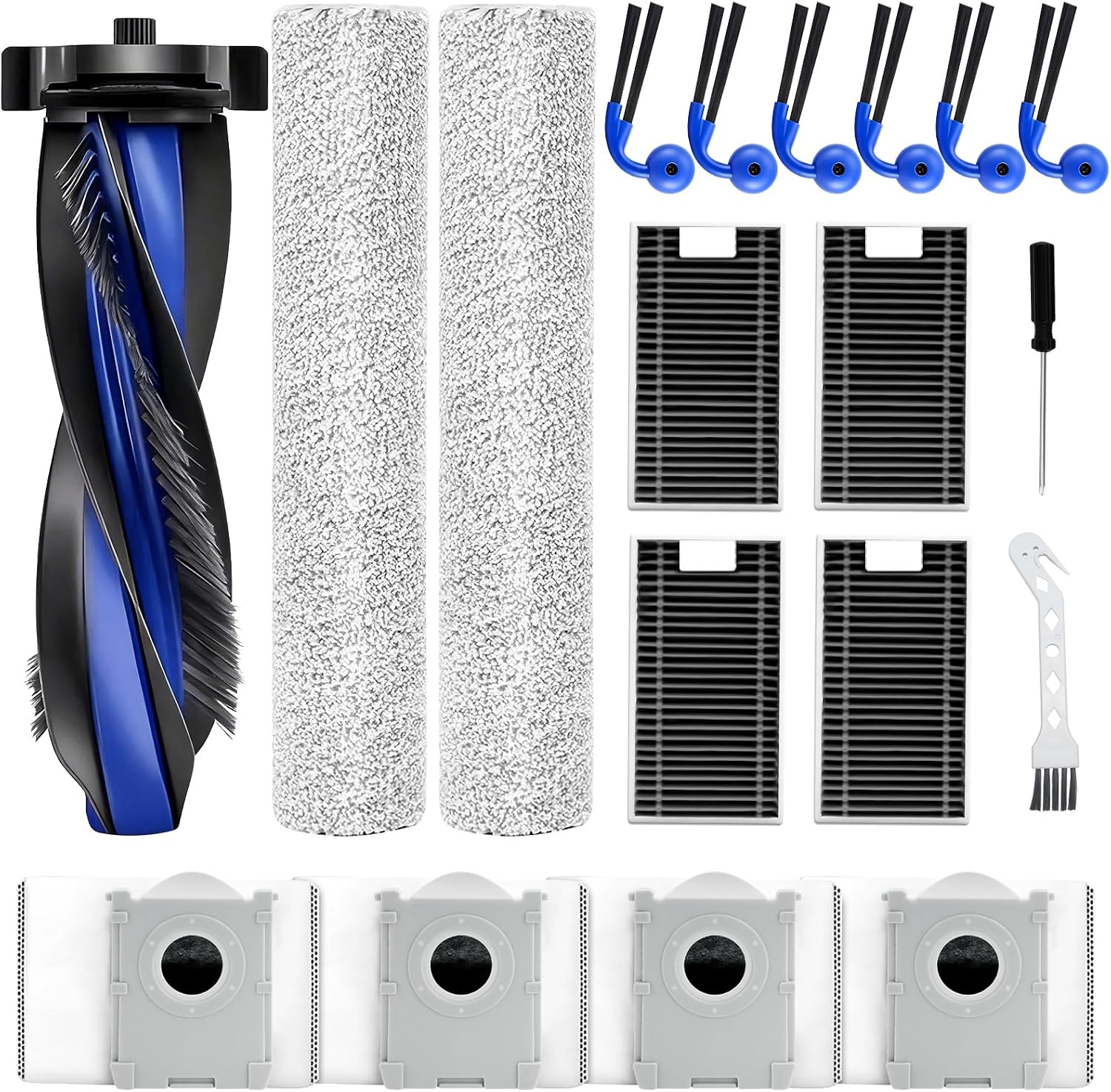 Kit de 19 pièces de rechange, rouleau de lavage inclus (Ecovacs Deebot T90 Omni, T90 Pro Omni)